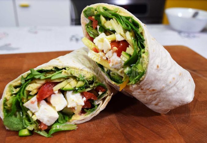 Wrap mediterraneo vegetariano