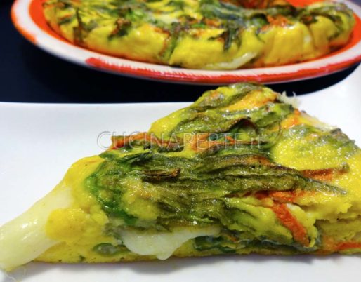 Frittata ai fiori di zucca al forno