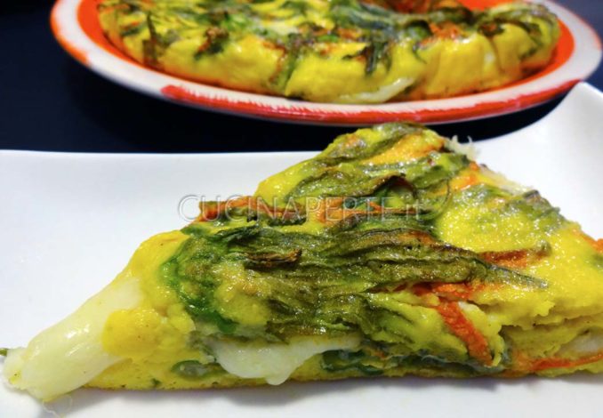 Frittata ai fiori di zucca al forno