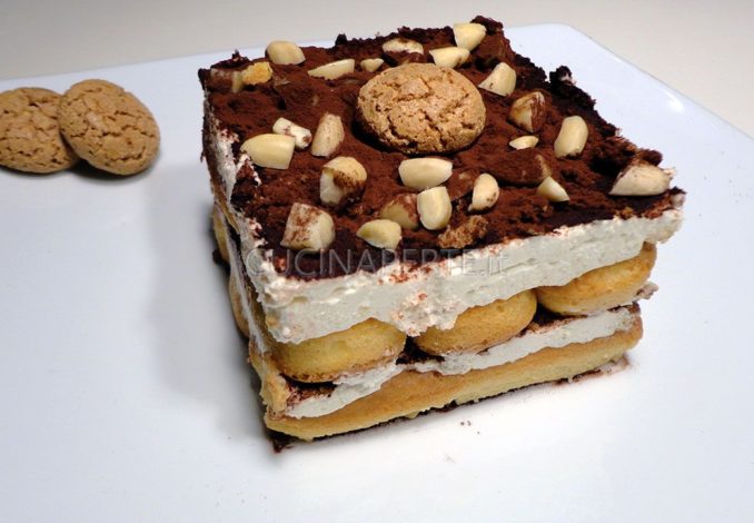 Tiramisù alla Mandorle ed Amaretti di Saronno