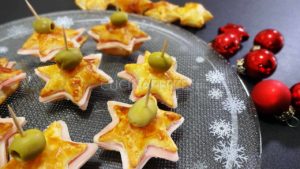 Stelle di Natale prosciutto e provola