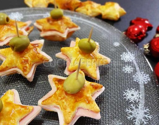 Stelle di Natale prosciutto e provola