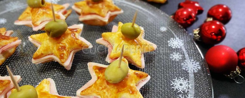 Stelle di Natale prosciutto e provola