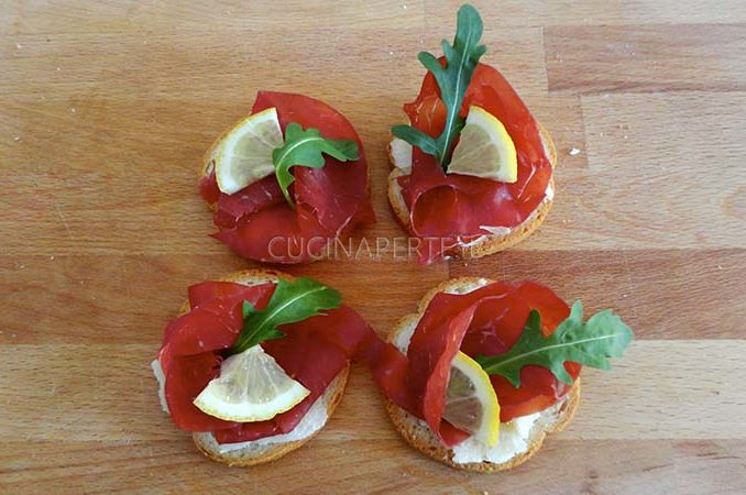 Canapè Bresaola e Limone - Guarnizione