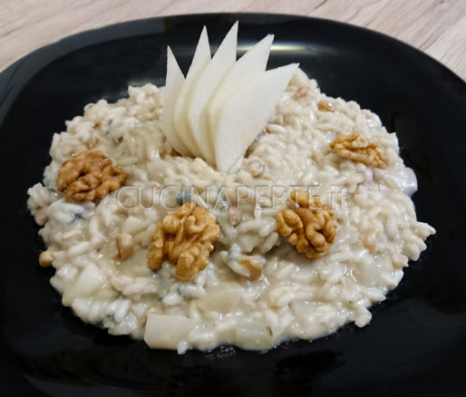 Risotto pere gorgonzola e noci